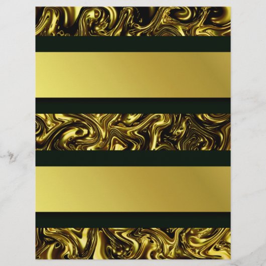 美しいモダン黄金のパターン湾曲ファッショナート チラシ (正面)