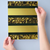 美しいモダン黄金のパターン湾曲ファッショナート チラシ (手)
