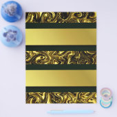 美しいモダン黄金のパターン湾曲ファッショナート チラシ (シングル)