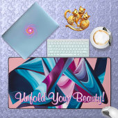 美しいモチベーションを展開する液化抽象芸術 デスクマット