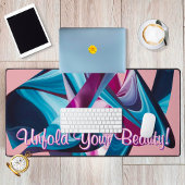 美しいモチベーションを展開する液化抽象芸術 デスクマット