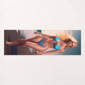 美しいモチベーションビーチビキニガールヨガマット ヨガマット (正面(横))