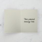 美しいモデルを描いたカスタマイズ可能なラインインク画 カード (内部)