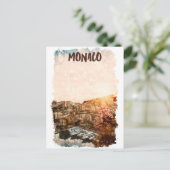 美しいモナコ絵を描サンセット ポストカード (スタンド正面)