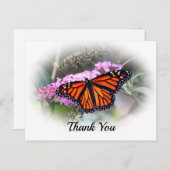 美しいモナーク蝶の写真を使った感謝のポストカード ポストカード (正面/裏面)