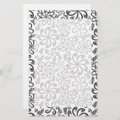 美しいモノクロ文房具 便箋 (正面/裏面)