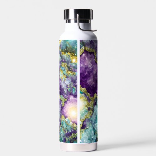 美しいモノグラムのアメジストクリスタルジオード ウォーターボトル (左面)