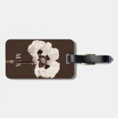 美しいモノグラムのホワイトモンタナワイルドフラワー ラゲッジタグ (裏面横)