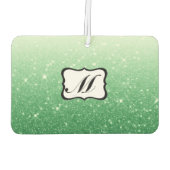 美しいモノグラムの緑 カーエアーフレッシュナー (裏面)