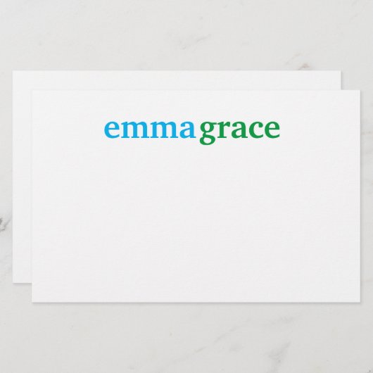 美しいモノグラーム文房具ノートカード 便箋 (正面/裏面)