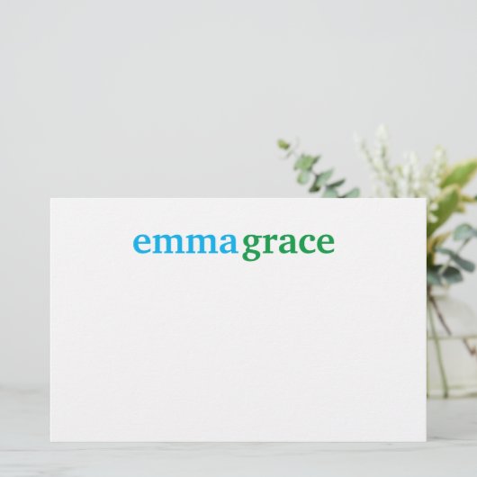 美しいモノグラーム文房具ノートカード 便箋 (スタンド正面)