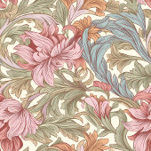 美しいモリススタイルパーソナライズされたフローラ フリースブランケット