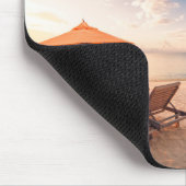 美しいモルディブのビーチの日没 マウスパッド (コーナー)