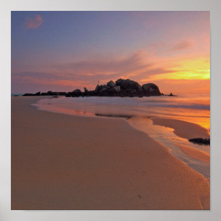 美しいモルディブビーチサンセットポスター ポスター