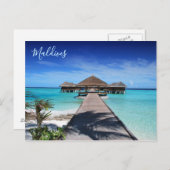 美しいモルディブ諸島はがき ポストカード (正面/裏面)