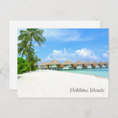 美しいモルディブ諸島,バンガロー,海,手のひら ポストカード (正面/裏面)