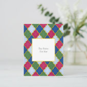 美しいモロッコのタイルのエレガントなカスタム ポストカード (スタンド正面)