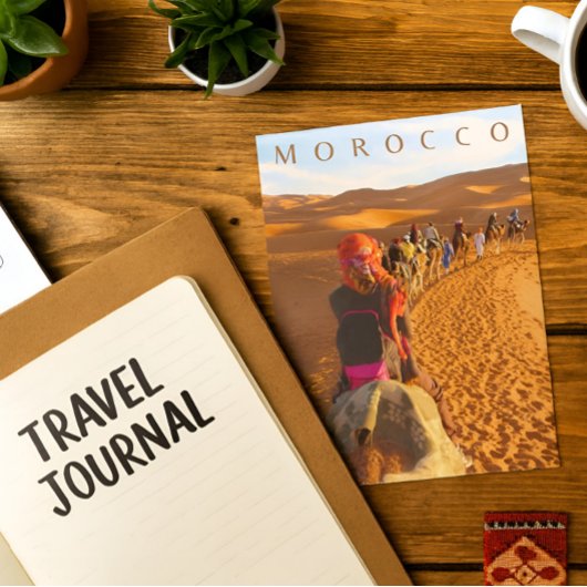 美しいモロッコデザートサハララクメルトリップ ポストカード