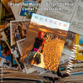 美しいモロッコデザートサハララクメルトリップ ポストカード