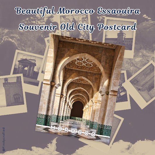 美しいモロッコフェスメディナ建築 ポストカード
