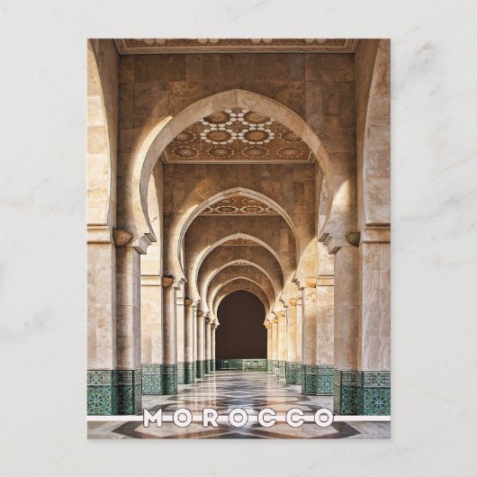 美しいモロッコフェスメディナ建築 ポストカード (正面)