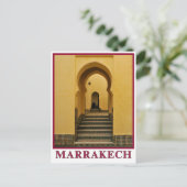 美しいモロッコマラケチメディナ建築 ポストカード (スタンド正面)