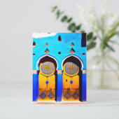 美しいモロッコメディナドアアーキテクチャ ポストカード (スタンド正面)