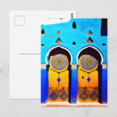 美しいモロッコメディナドアアーキテクチャ ポストカード (正面/裏面)