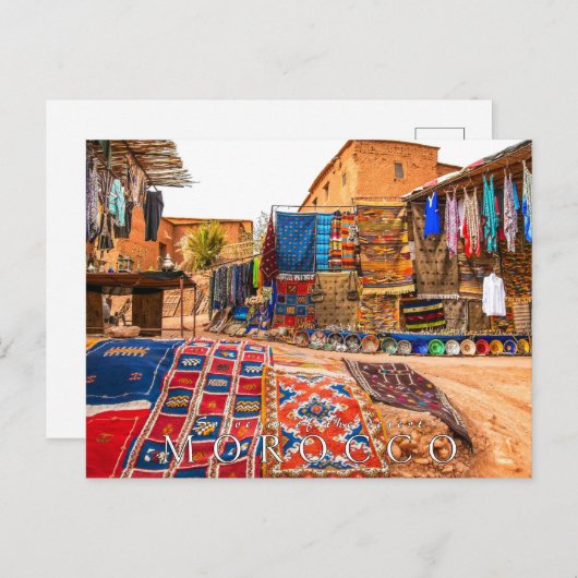美しいモロッコ砂漠の手工芸品 ポストカード (正面/裏面)
