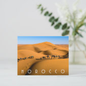 美しいモロッコ砂漠サハララクダ乗馬の旅 ポストカード (スタンド正面)