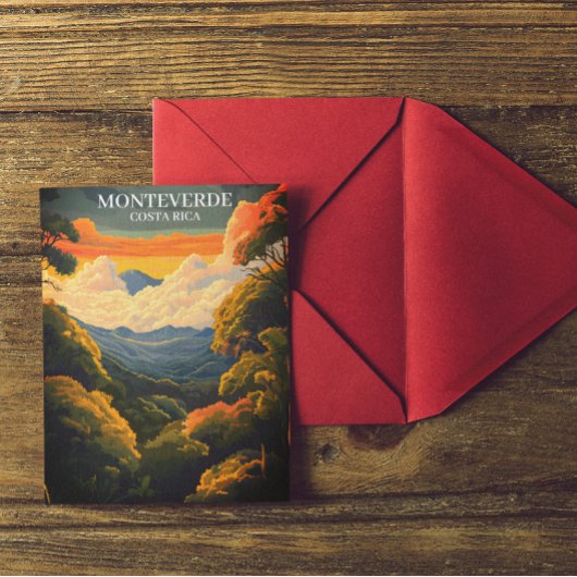 美しいモンテベルデクラウドフォレストコスタリカ ポストカード