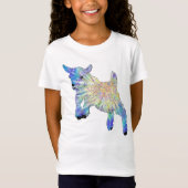 美しいヤギの水色 Tシャツ (正面)