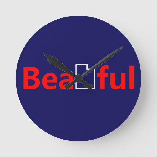 美しいユタ ラウンド壁時計 (正面)