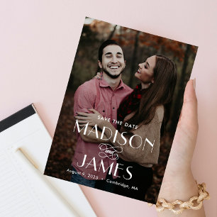 美しいユニオン編集可能カラー日付カードの保存 サンキューカード