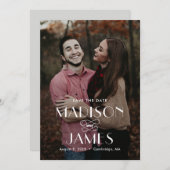 美しいユニオン編集可能カラー日付カードの保存 招待状 (正面/裏面)