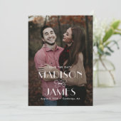 美しいユニオン　編集可能な色　セーブ・ザ・デートカード 招待状 (スタンド正面)