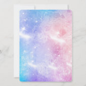 美しいユニコーンと風船をテーマにした招待状 招待状 (裏面)