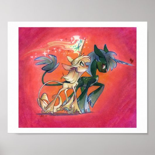 美しいユニコーンの散歩 ポスター (正面)