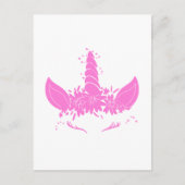 美しいユニコーンの頭 – 背景色を選択 ポストカード (正面)