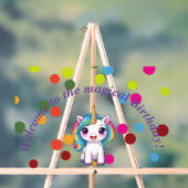 美しいユニコーン誕生日アクリルのサイン アクリルサイン (ニュートラル)