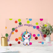 美しいユニコーン誕生日アクリルのサイン アクリルサイン (ウェディング)