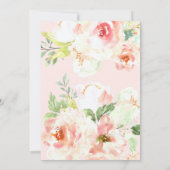 美しいユニコーン顔水彩1st誕生日 招待状 (裏面)