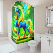 美しいユニコーン シャワーカーテン (インサイチュ)