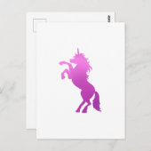 美しいユニコーン – 背景色を選択 ポストカード (正面/裏面)