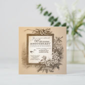 美しいユニークヴィンテージ記念日招待状 招待状 (スタンド正面)