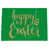 美しいユニーク金ゴールド大抱き枕 ラージペーパーバッグ (正面)