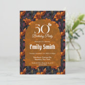 美しいユリのアクセント付き大人の誕生日 招待状 (スタンド正面)