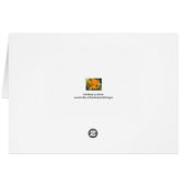 美しいユリの結婚式のテーブル数カード (裏面横)