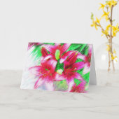 美しいユリ カード (黄色い花)