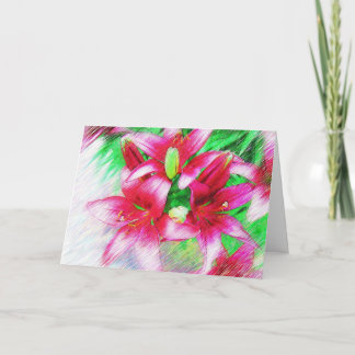 美しいユリ カード